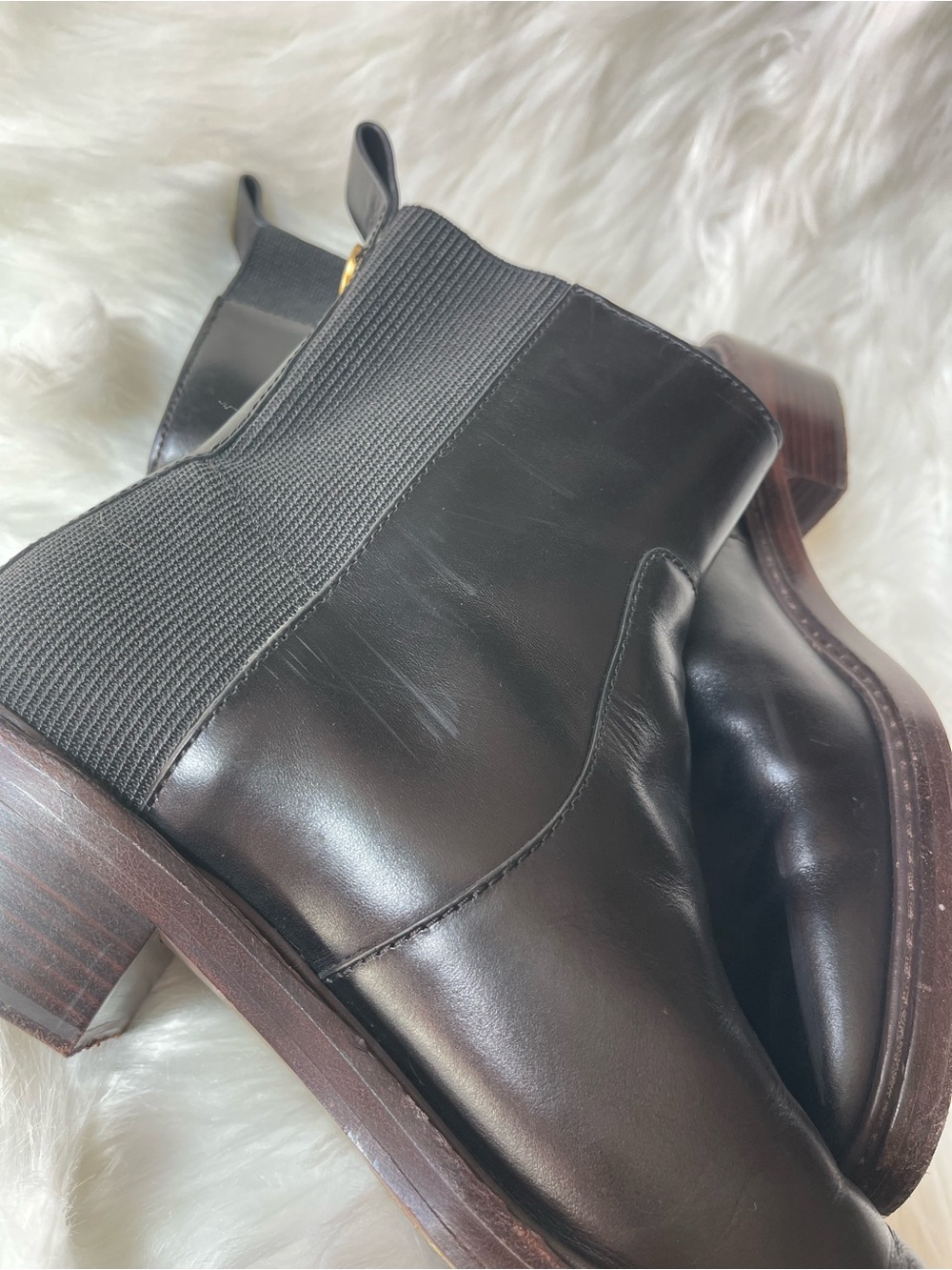 Tory Burch Sierra Antik Chelsea Boots Black Leather Women’s 9.5 Style 84888 - Picture 10 of 13